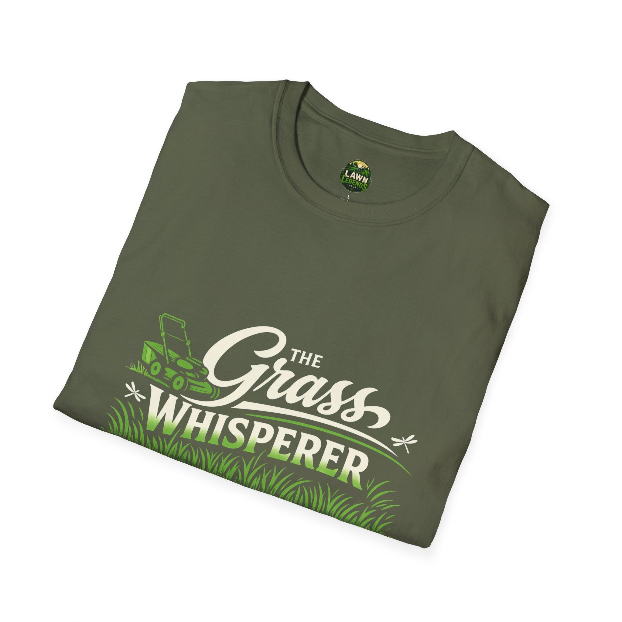 Grass Whisperer T-Shirt – Funny Lawn Care Tee for Gardeners & Mowers