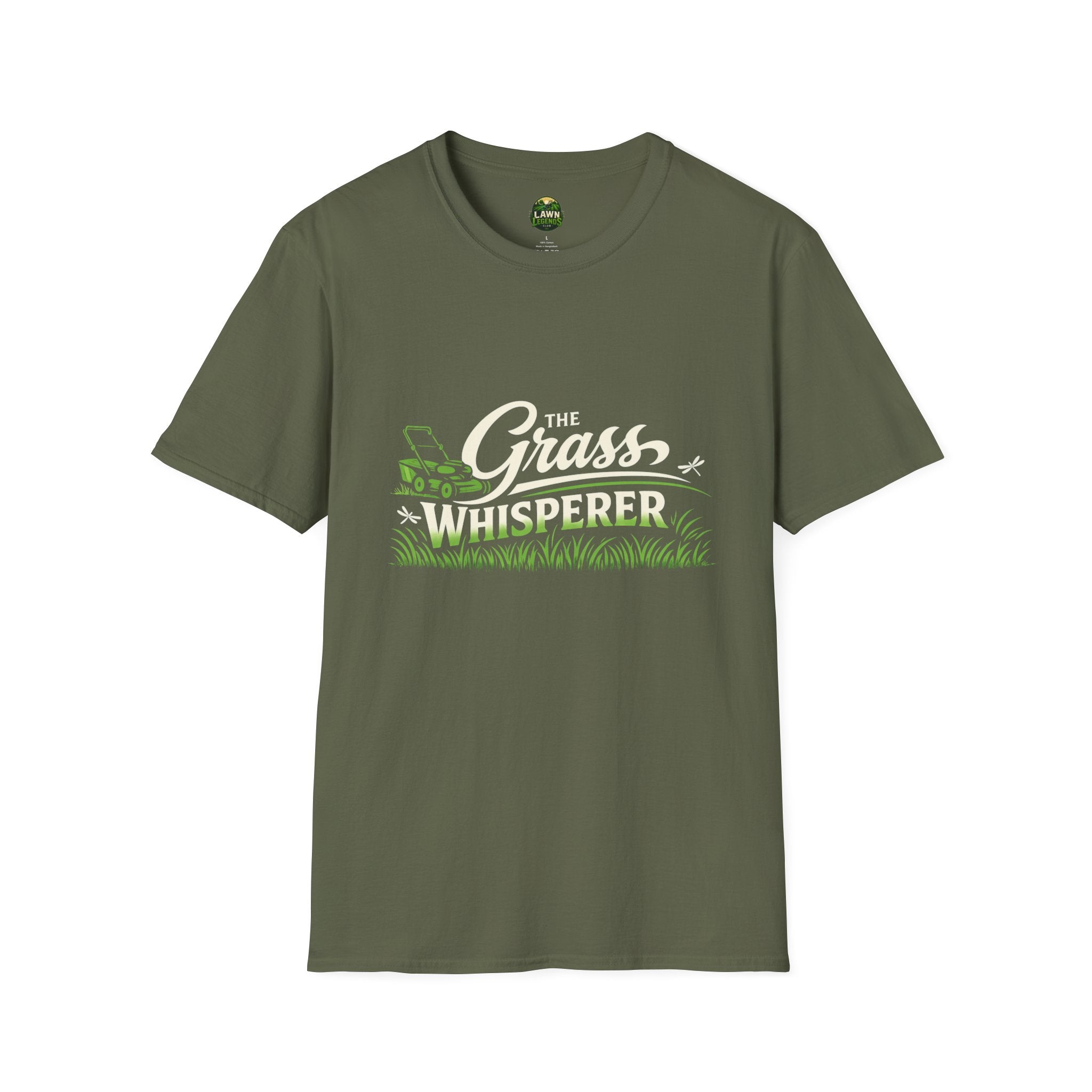 Grass Whisperer T-Shirt – Funny Lawn Care Tee for Gardeners & Mowers